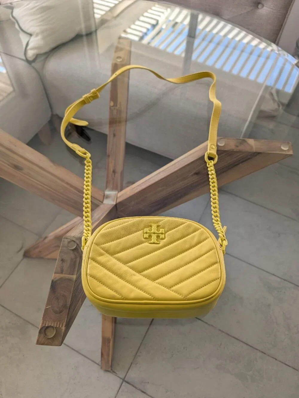 Tory Burch Kira Chevron Camera Bag- Like New!